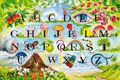 Illustriertes Alphabet